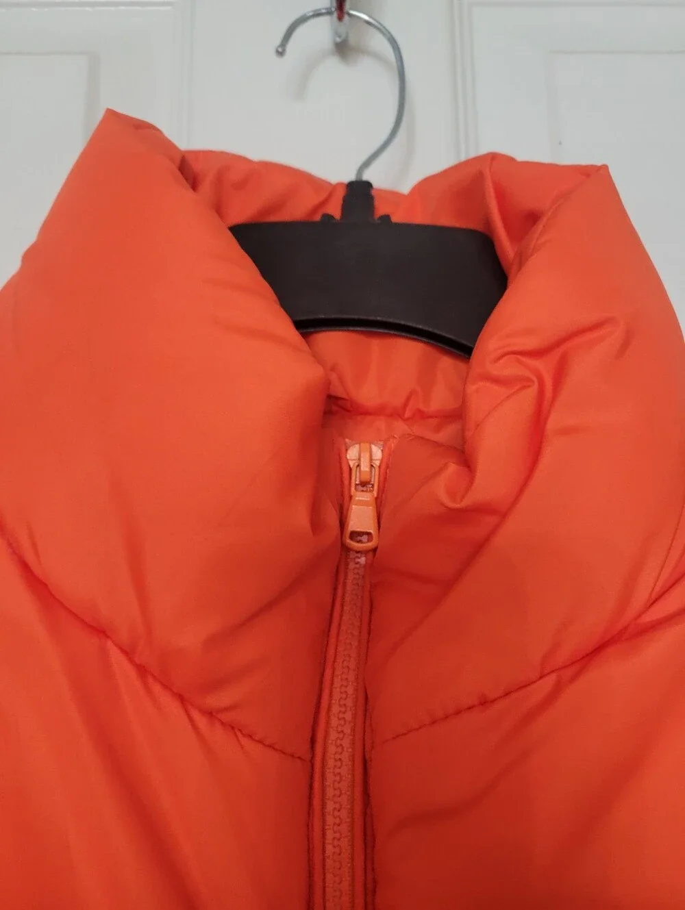 EUC Bright Orange Quilted Puffer Jacket